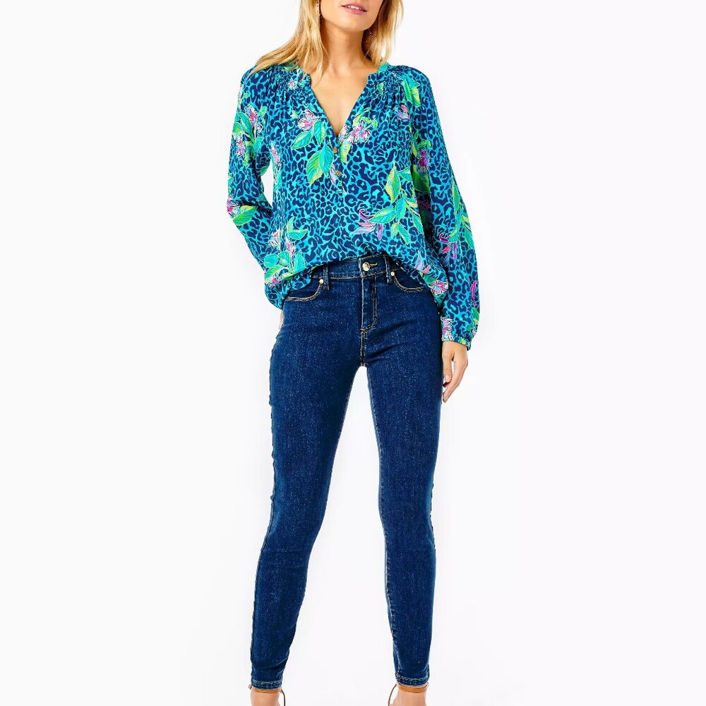 Lilly Pulitzer Eagan Hi-Rise Super Skinny Jeans authentic ankle fit size 10. NWT - Picture 1 of 5